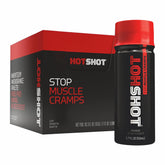 HOTSHOT Spicy Mango shot being poured for fast cramp relief on the go.