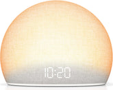 HOUSBAY Sunrise Alarm Clock front view with a gentle wake-up glow for calmer mornings.