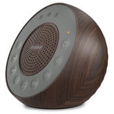 HOUSBAY white noise machine with wood grain front for a calm sleep environment