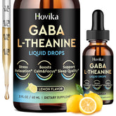 Hovika GABA L-Theanine Drops bottle showing lemon flavor for refreshing calm