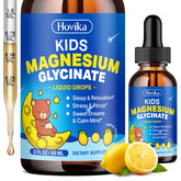 Hovika Kids Magnesium Drops lemon bottle ready for calm sleep.