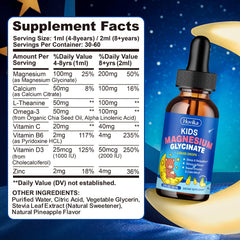 Hovika Kids magnesium liquid pour ready for bedtime relaxation.