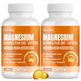 Hovika magnesium glycinate softgels close-up highlighting high absorption