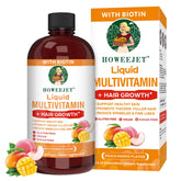Howeejet Hair Growth Liquid bottle shown for fuller hair support.