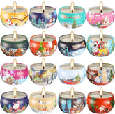 Howemon 16-pack Christmas candles set for cozy home ambiance.