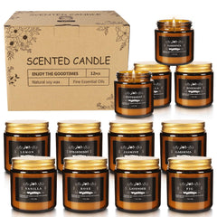 Howemon amber gift box candle set showcased with minimalist design