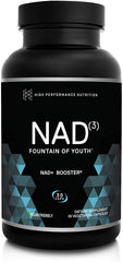 HPN NAD3 bottle front for daily energy and longevity support.