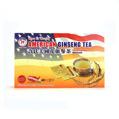 Hsu's American Ginseng tea bag in foil wrap preserving freshness for daily ritual.