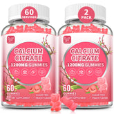 Hudetex calcium citrate gummies bottle highlighting high absorption for bone support and easy daily use.