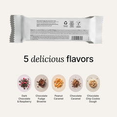 Huel bar highlighting 27 vitamins and minerals for daily nutrition coverage.