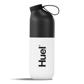Huel Black Edition shaker bottle lid with secure lock for spill-free transport.