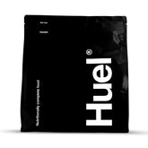 Huel Black Edition Vanilla bottle with LastFuel scoop for quick protein-packed meals.
