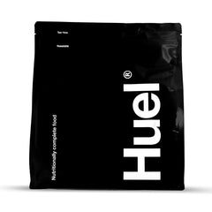 Huel Black Edition Vanilla bottle with LastFuel scoop for quick protein-packed meals.