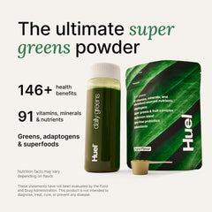 Huel Daily Greens Watermelon powder dissolving in water for a refreshing morning drink