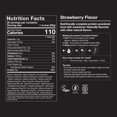 Huel protein powder scoop beside tub signals quick protein boosts.