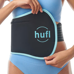 HUFL Castor Oil Pack Wrap front view showing breathable cotton against skin