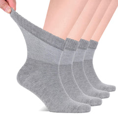 Hugh Ugoli diabetic socks for men with loose ankle and light gray tone for comfort.