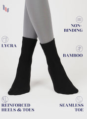 Hugh Ugoli women's socks with a wide loose top to reduce tightness.