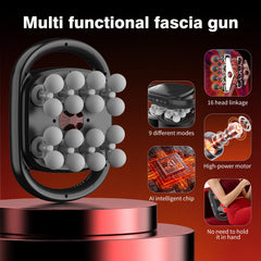HuixinLine close-up of all 16 heads for versatile full-body massage