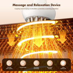HuixinLine smart cupping massager close-up cups on skin.