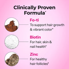 Hum Hair Strong folic acid and B12 ingredients.
