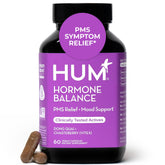 Hum Hormone Balance bottle showing vegan capsules for monthly support