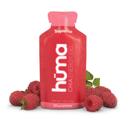 HÜMA Chia Energy Gel Raspberry tub with natural ingredients for steady energy during workouts