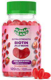 Human Beanz Biotin Jelly Beans pack shot for easy daily supplementation