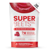 Humann SuperBeets Heart Chews bottle front with grape seed extract for circulation support