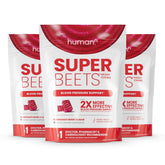 Humann SuperBeets Heart Chews bottle front for daily heart health and energy.
