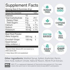 Humann SuperBeets packaging variations show vegan, sugar-free gummies