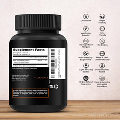 HUMANX Fisetin 500mg capsules close-up highlighting potency