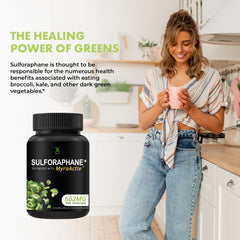 HUMANX Sulforaphane+ moringa extract visual suggesting detox‑support potential