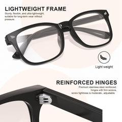 Hunsquer blue light glasses anti-reflective lens close-up highlight