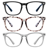 Hunsquer blue light glasses front view reduce eye strain during screen time.