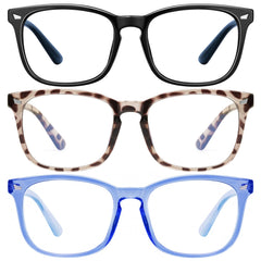 Hunsquer blue light glasses front view, designed to reduce digital eye strain during screen time.