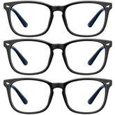 Hunsquer blue light glasses front view reduce eye strain during screen time