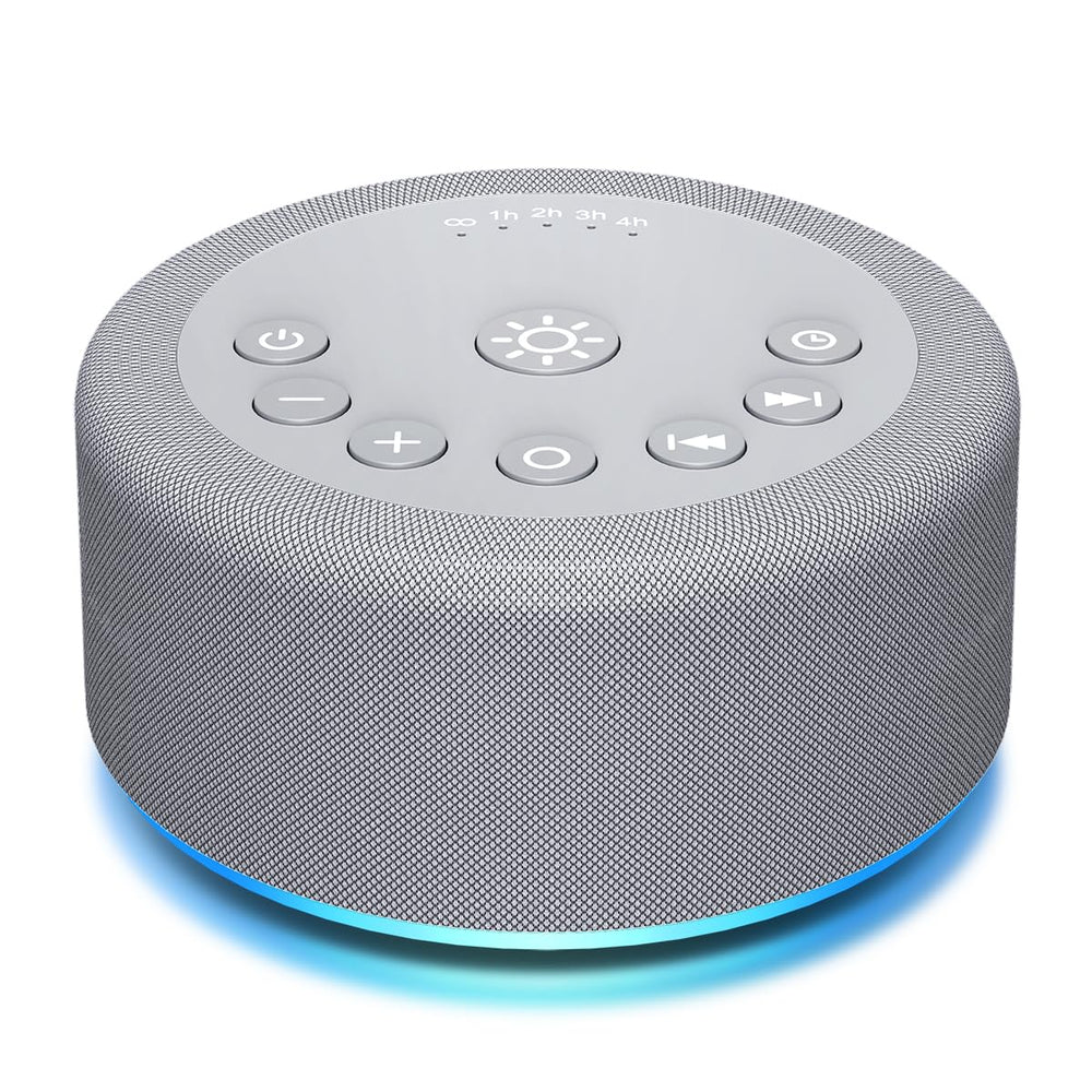 Hushing Sound Machine front view for a compact bedside companion