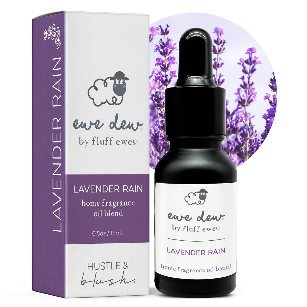 Hustle & Blush Ewe Dew dryer ball pour for long-lasting laundry fragrance