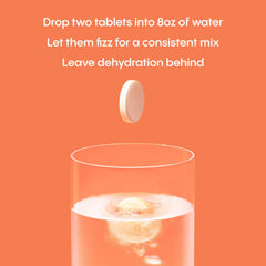 Hydralyte tablets dissolving in water to show instant hydration