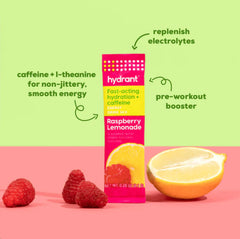 HYDRANT Raspberry Lemonade bottle with ice, ideal for daily use.
