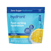 HYDRANT Hydrate lemonade stick-pack closeup for on-the-go hydration.