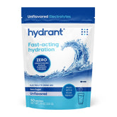 HYDRANT packet dissolving for quick hydration with minimal calories.
