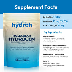 HydroH brain energy tablets ready for daily focus and clarity.