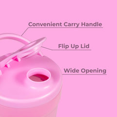 HydroJug 20 oz noiseless shaker built-in mixing grate for smooth blends without whisk