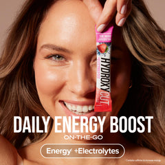 Dissolving Hydroxycut Wildberry Blast in water creates a refreshing drink