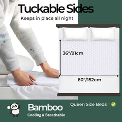 Hygge Sheets waterproof queen bed pad image highlights reliable mattress protection