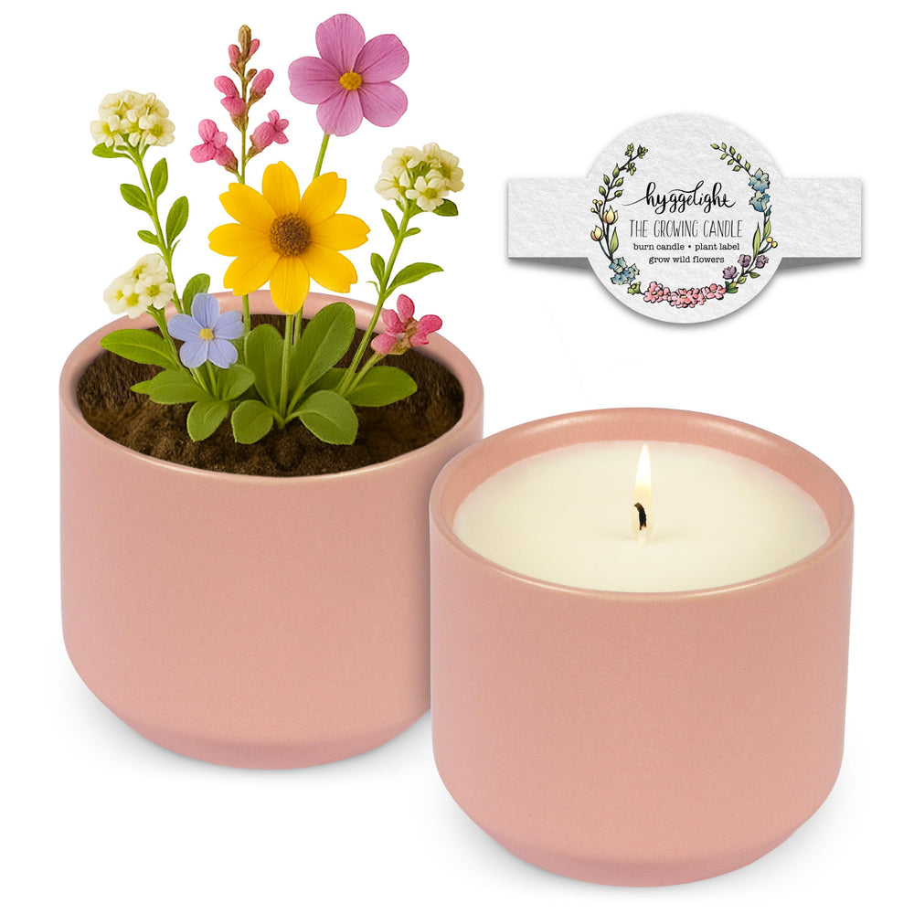 Hyggelight Adelyn sandalwood-vanilla candle in a warm glow for cozy ambience