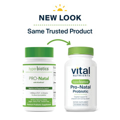 Hyperbiotics Pro-Natal capsules close-up for nausea and gas relief