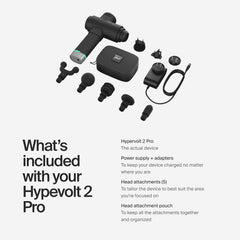 Hyperice Hypervolt 2 Pro side view highlighting compact form for portability